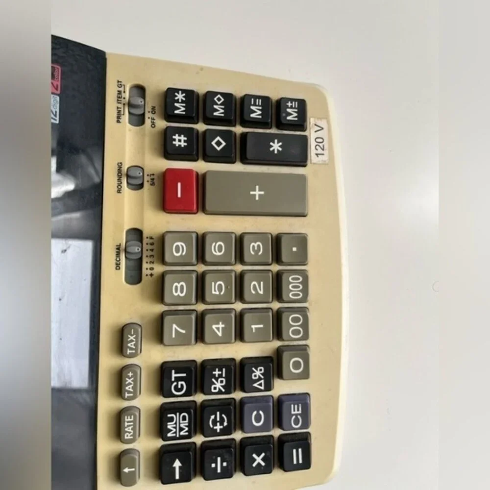 𝅺canon MP-25D III Adding Machine LARGE Display 12 Digit 2 Color Print Tested